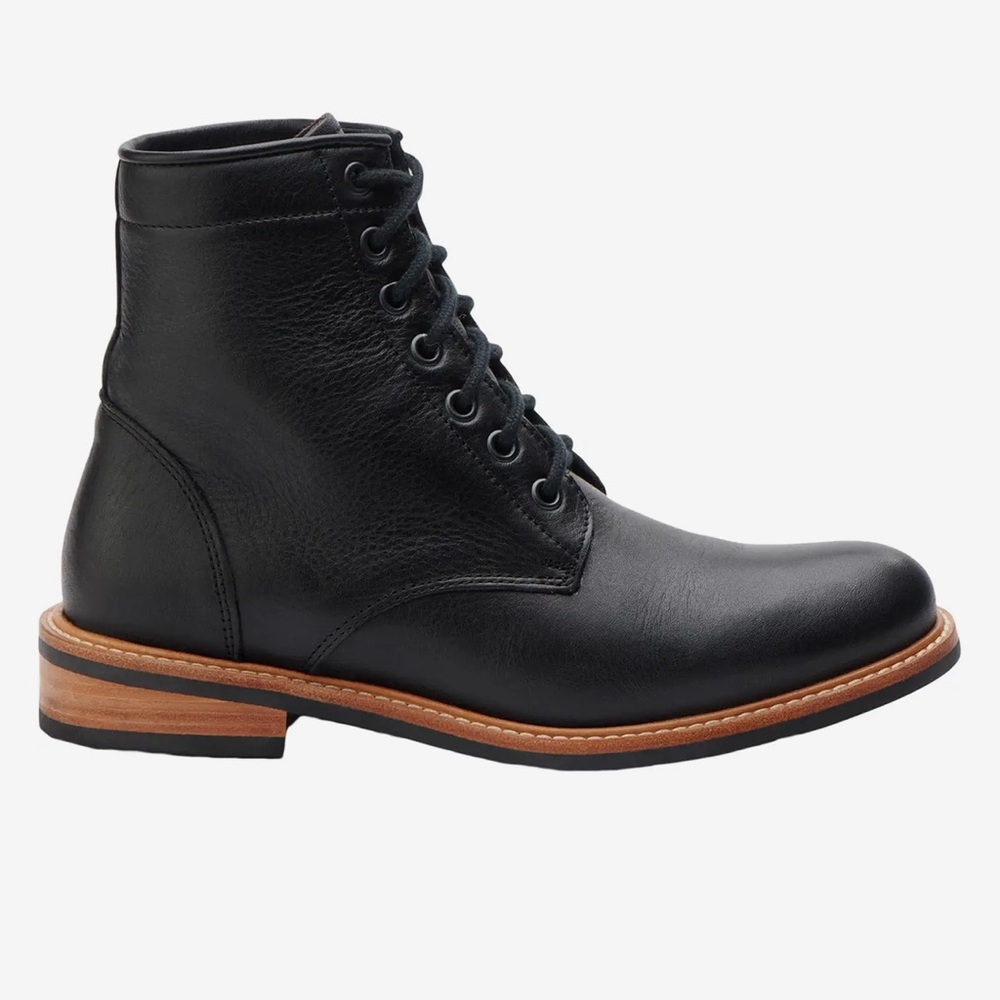 Nisolo Black Leather Combat Boots